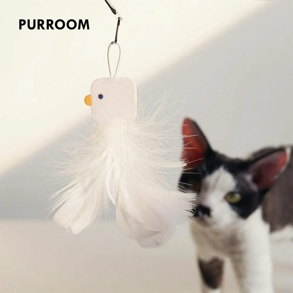 2x Purroom Retractable Cat Teaser Stick/Wand Fun Interactive Kitten Pet Play Toy