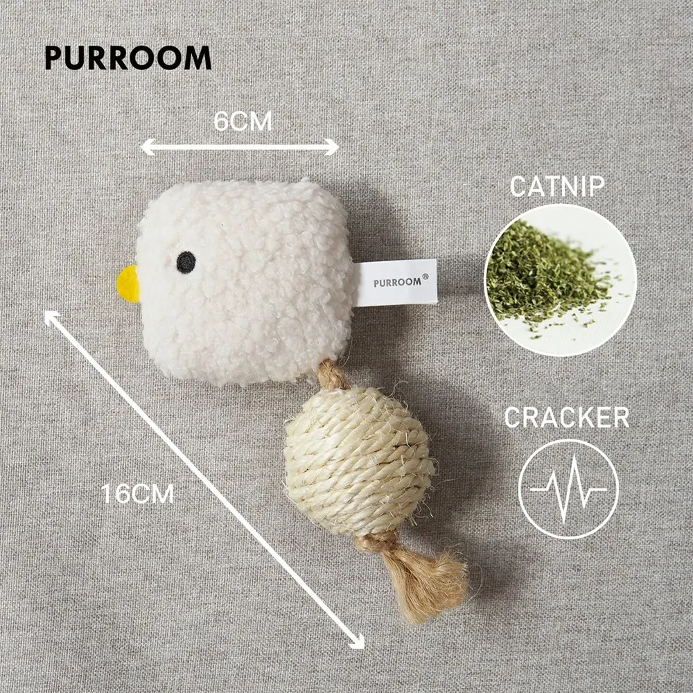 2x Purroom 16cm Sisal Hemp Catnip Cat/Kitten Pet Play Toy Interactive Fun Plush