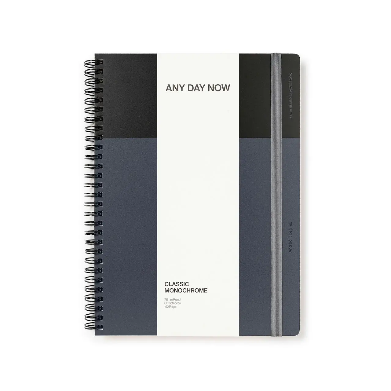 Any Day Now Dot Grid B5 Ruled Notebook 80gsm Paper Journal Diary 192 Pages Black