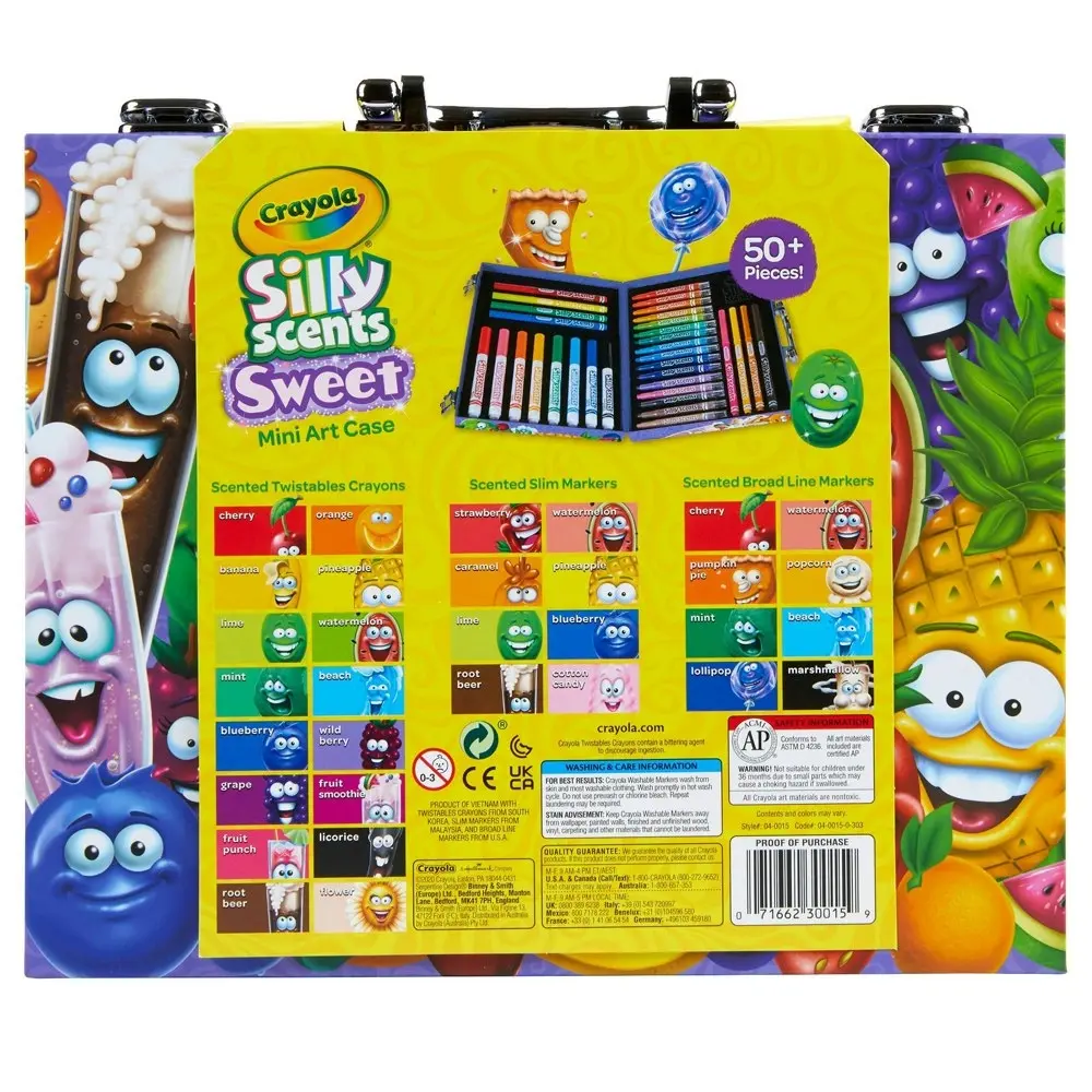 Crayola Silly Scents Mini Art Case Kids/Children Crayon/Marker Craft Kit 3y+