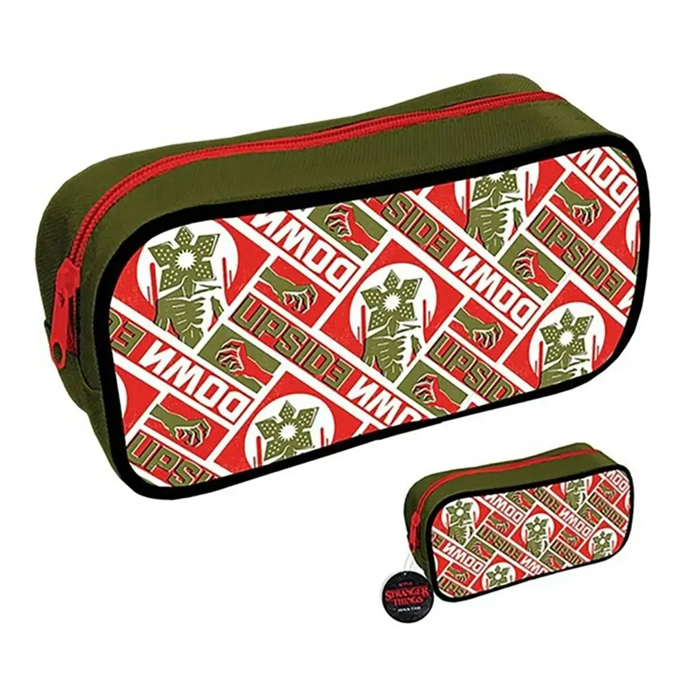 2x Stranger Things The Upside Down Shaped Themed Stationary Pencil Case Set