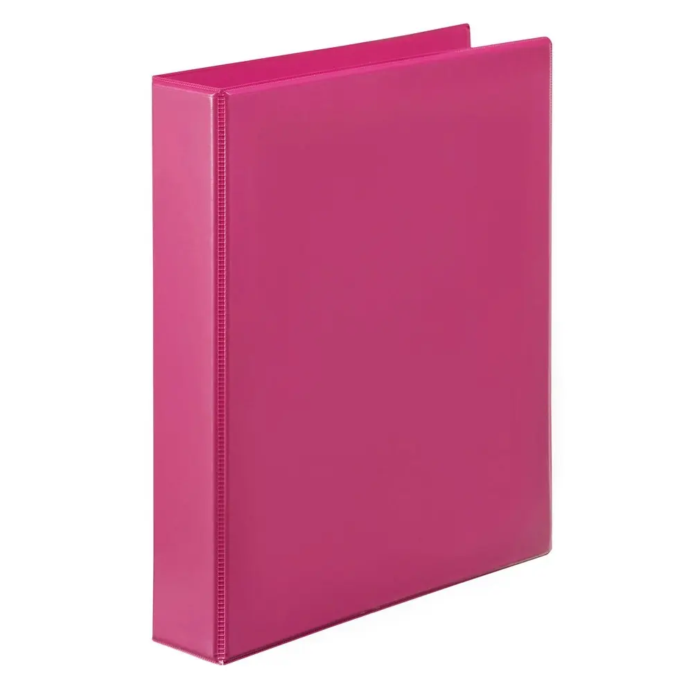 6x Marbig PP Clearview 2 D-Ring 25mm A4 Insert Binder File Paper Organiser Pink