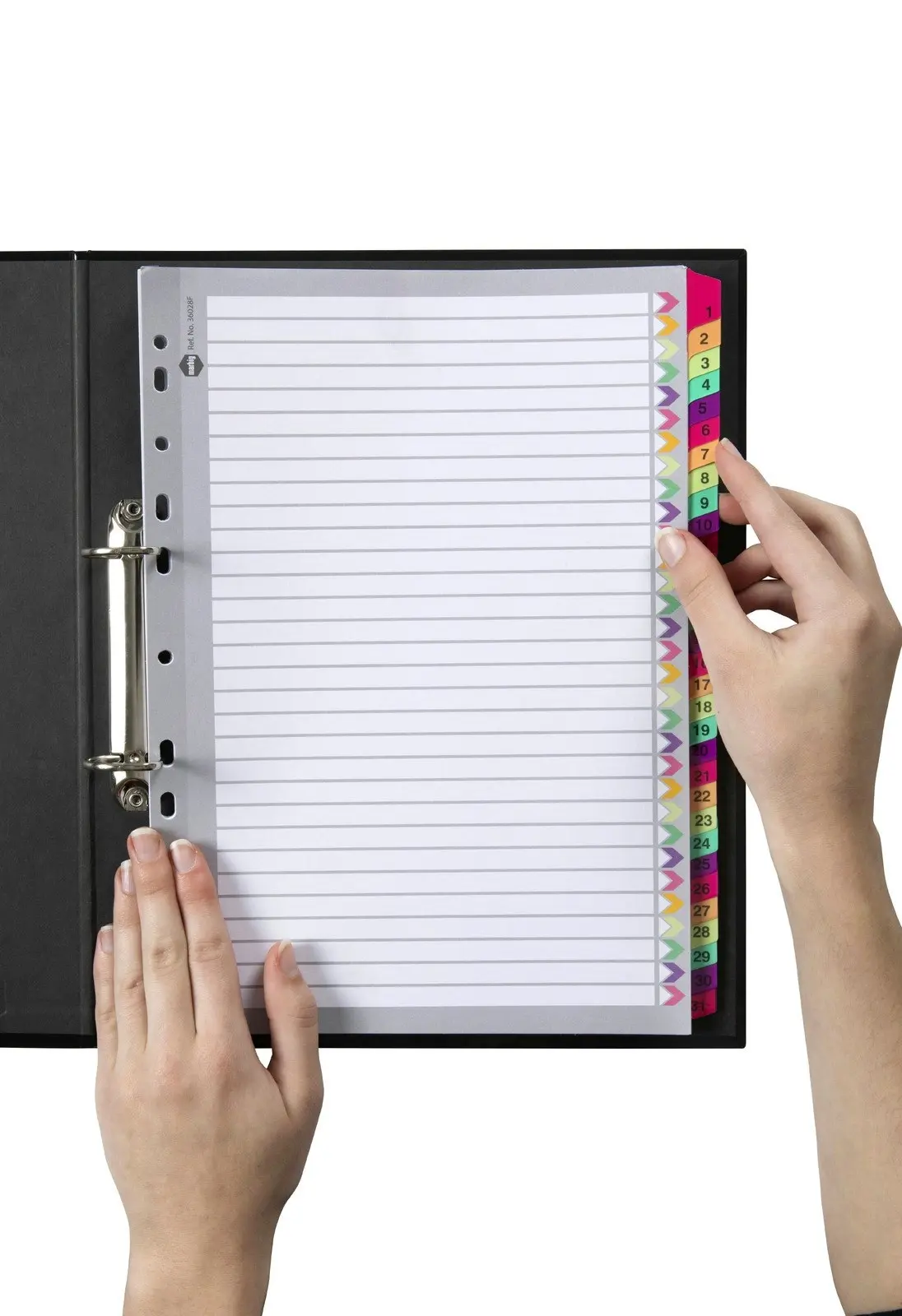 Marbig 1-31 Tab Fluoro A4 Ring Binder Plastic Divider Indices/Page Organiser