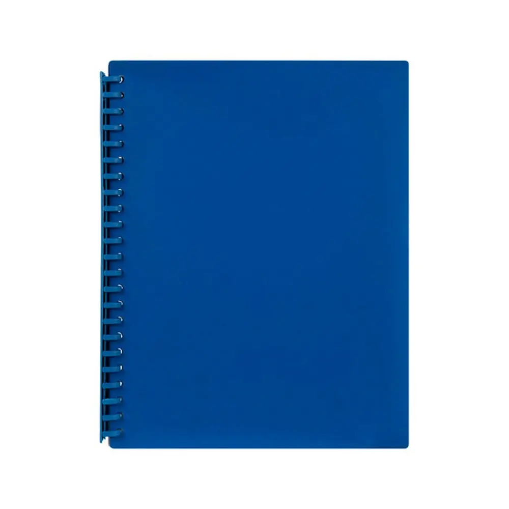 8x Marbig Premium 20-Pocket Refillable A4 File Display Book Document Folder Blue