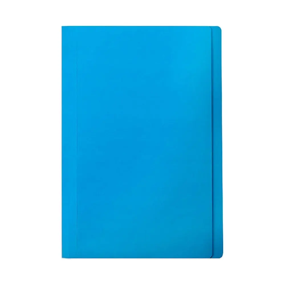 100pc Marbig Foolscap File 170gsm Manilla Folder Paper/Document Holder Blue