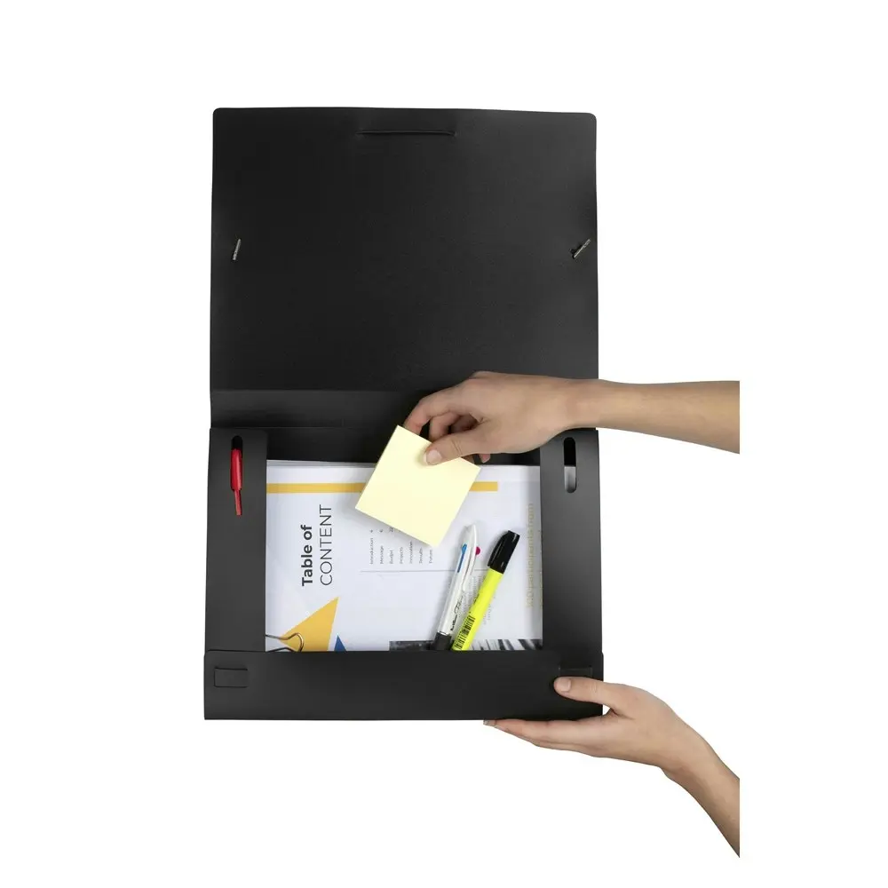 Marbig A4 Sheet Document Box Storage Office Filing Holder Paper Organiser BLK