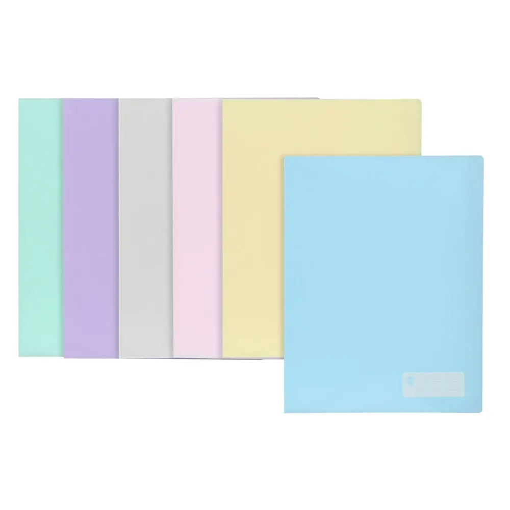 6PK Marbig 20-Pocket A4 Non-Refillable Document Display Book - Pastel Assorted