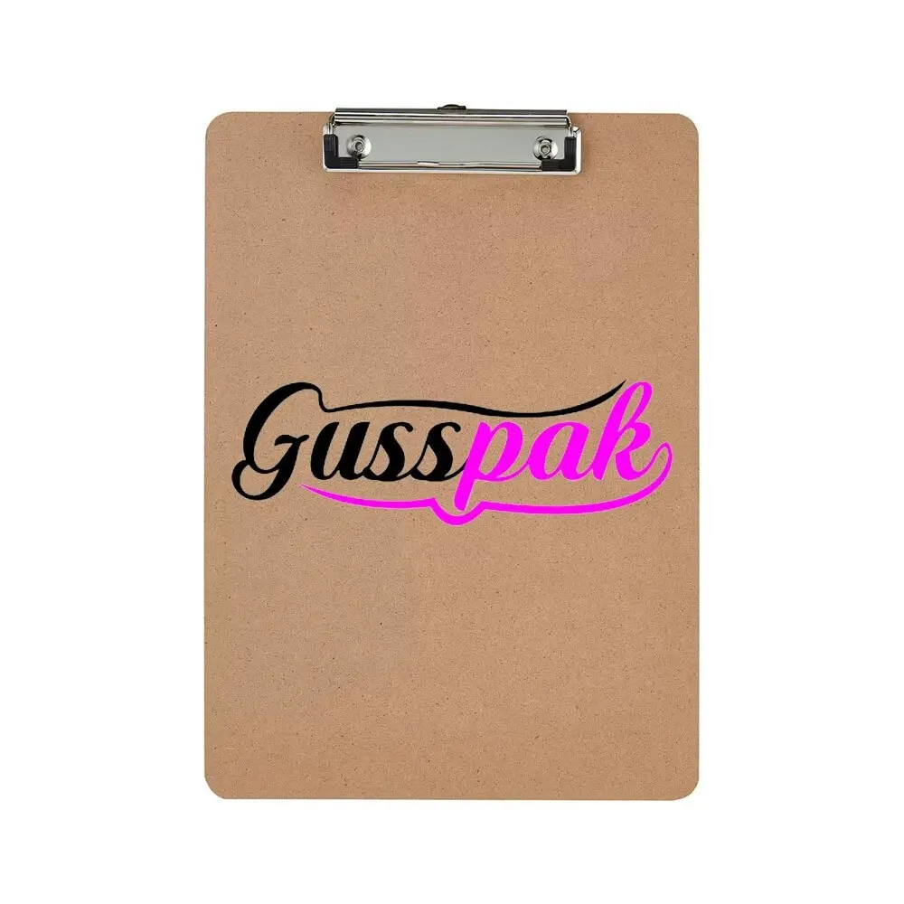 4PK Gusspak Masonite A4 Paper Lightweight Durable School/Office Clipboard Brown