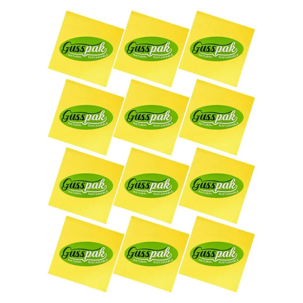 48pc Gusspak Stick On Notes/Memo/Label 76mm x 76mm Yellow (100 Sheets/Pad)