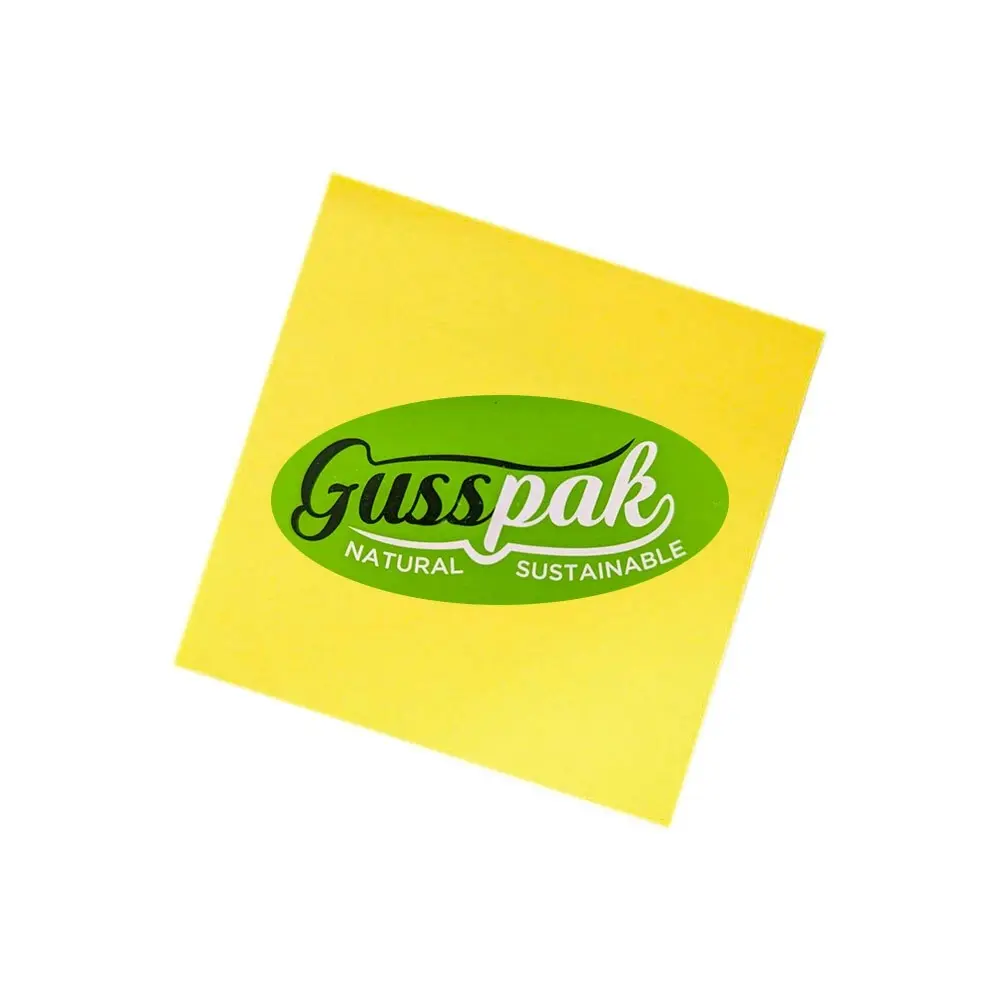 48pc Gusspak Stick On Notes/Memo/Label 76mm x 76mm Yellow (100 Sheets/Pad)