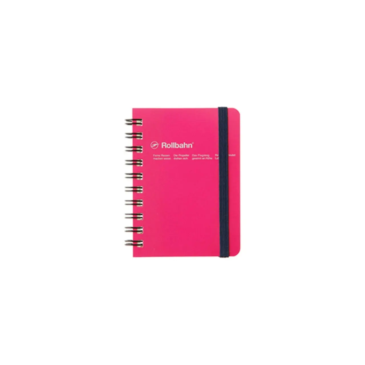 3x Delfonics Rollbahn Med Spiral Bound Grid Notebook 70gsm Paper 120 Pages Rose