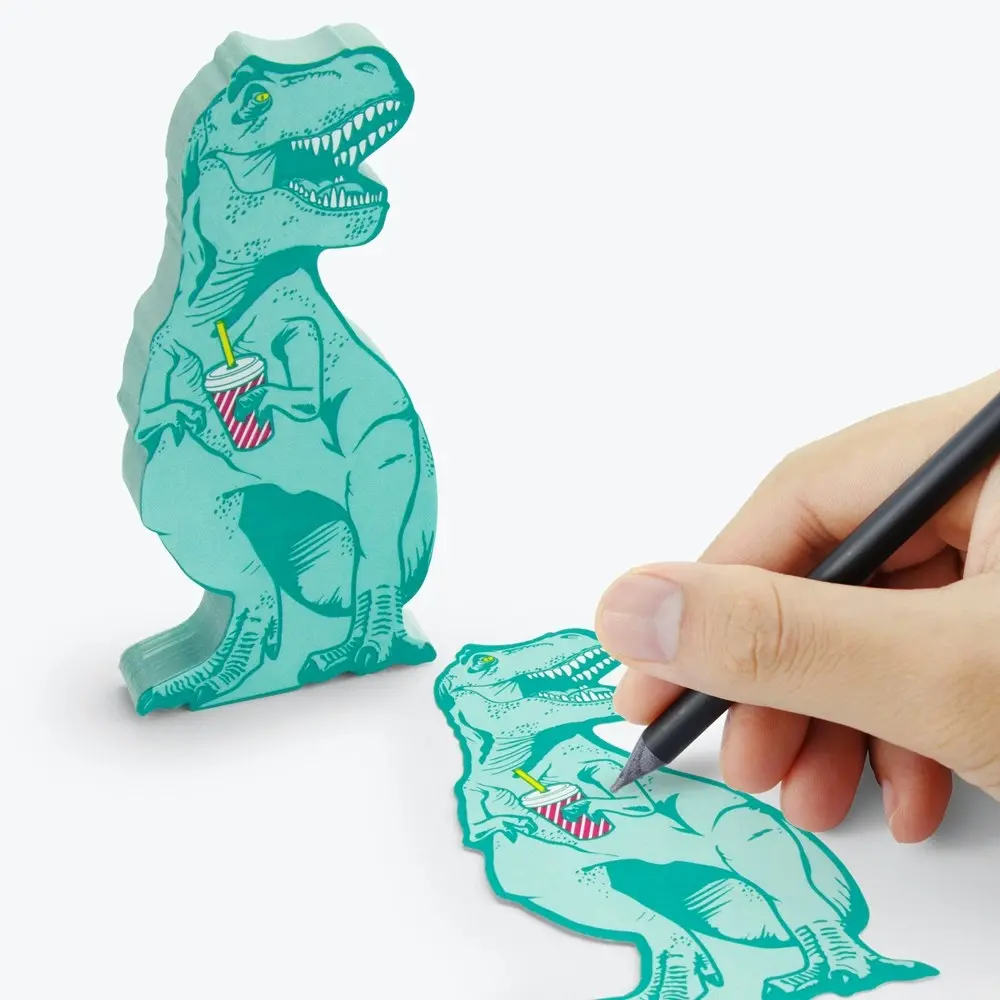 150pc Mustard T-Rex Sticky Notes Sheets Pad Office/School Writing Stationery