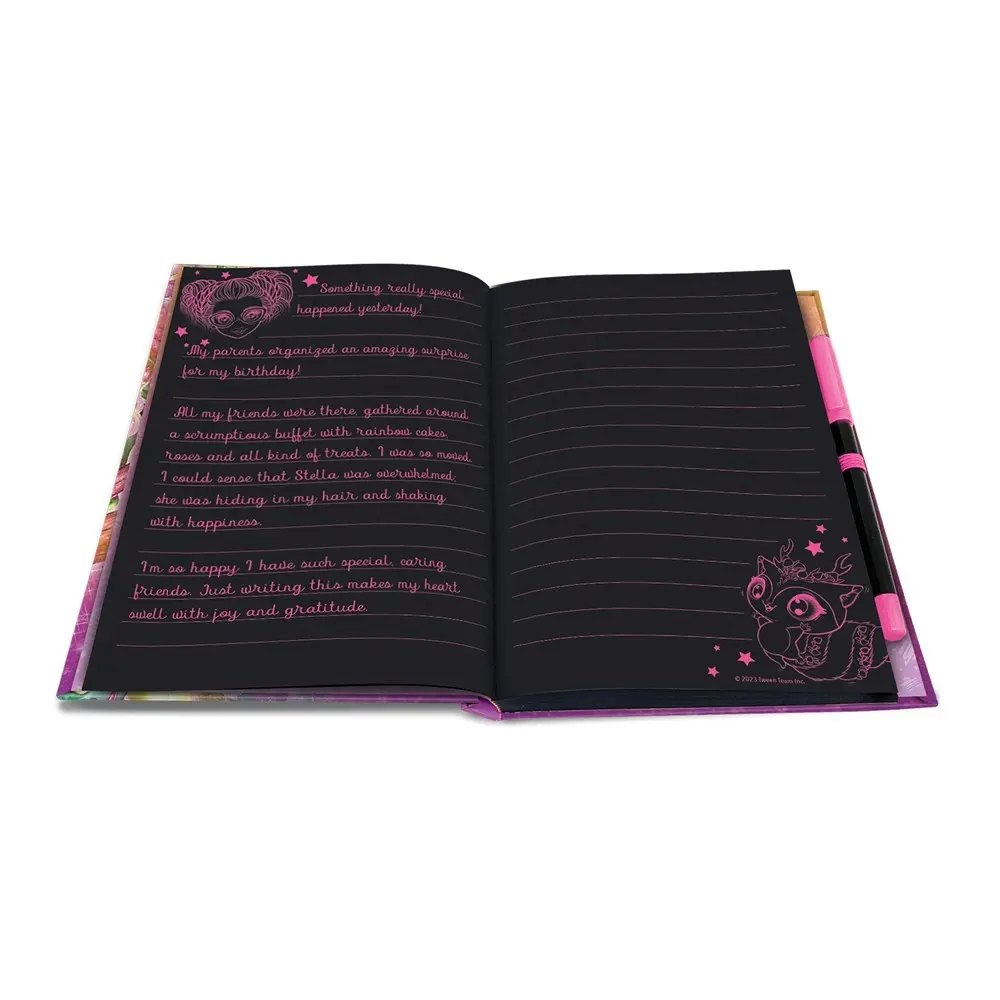 Nebulous Stars 96-Pages Deluxe Black Notebook & Gel Pen Stationery Assorted