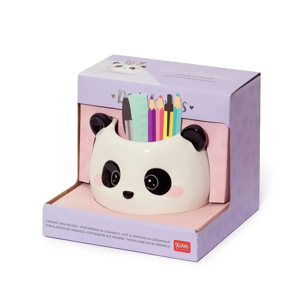 Legami Desk Friends Ceramic Pen/Ballpen Pencil Holder Storage Stationery Panda