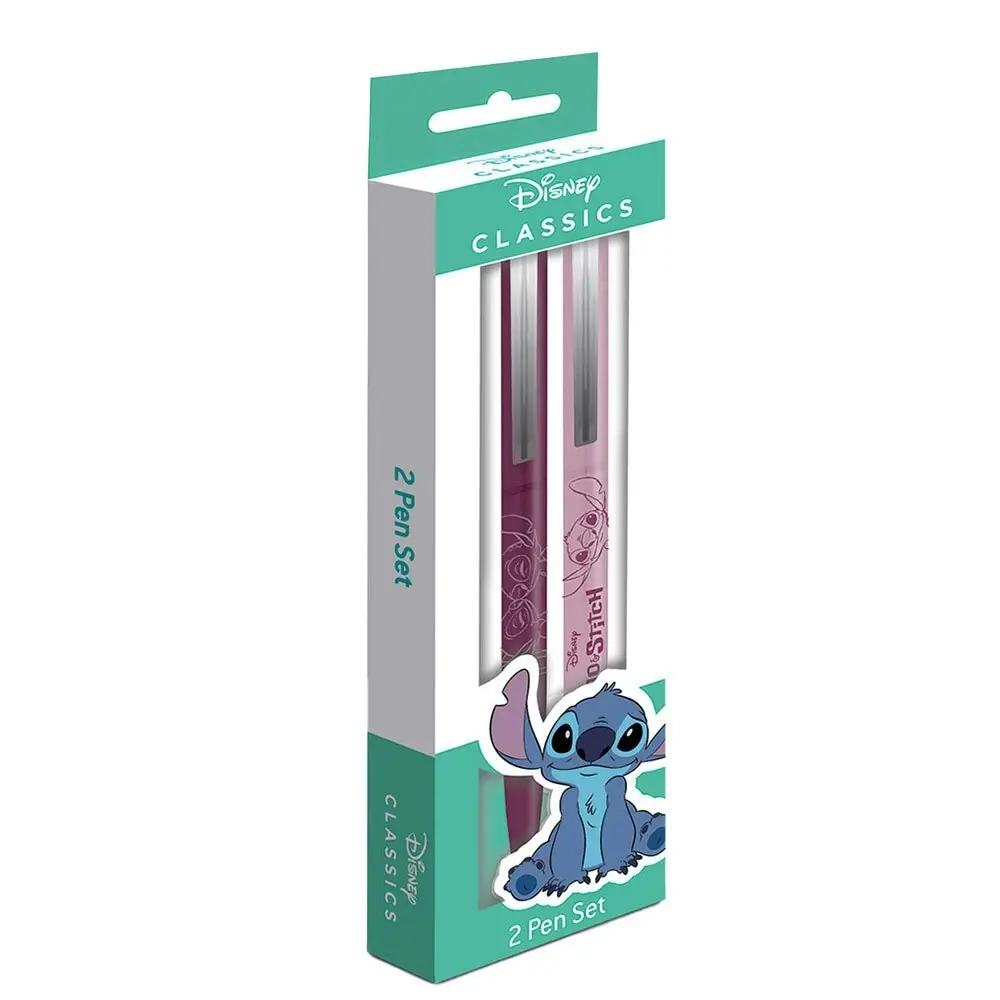 4pc Lilo & Stitch Watercolour Collectable Gel Pen Set (Black & Silver)