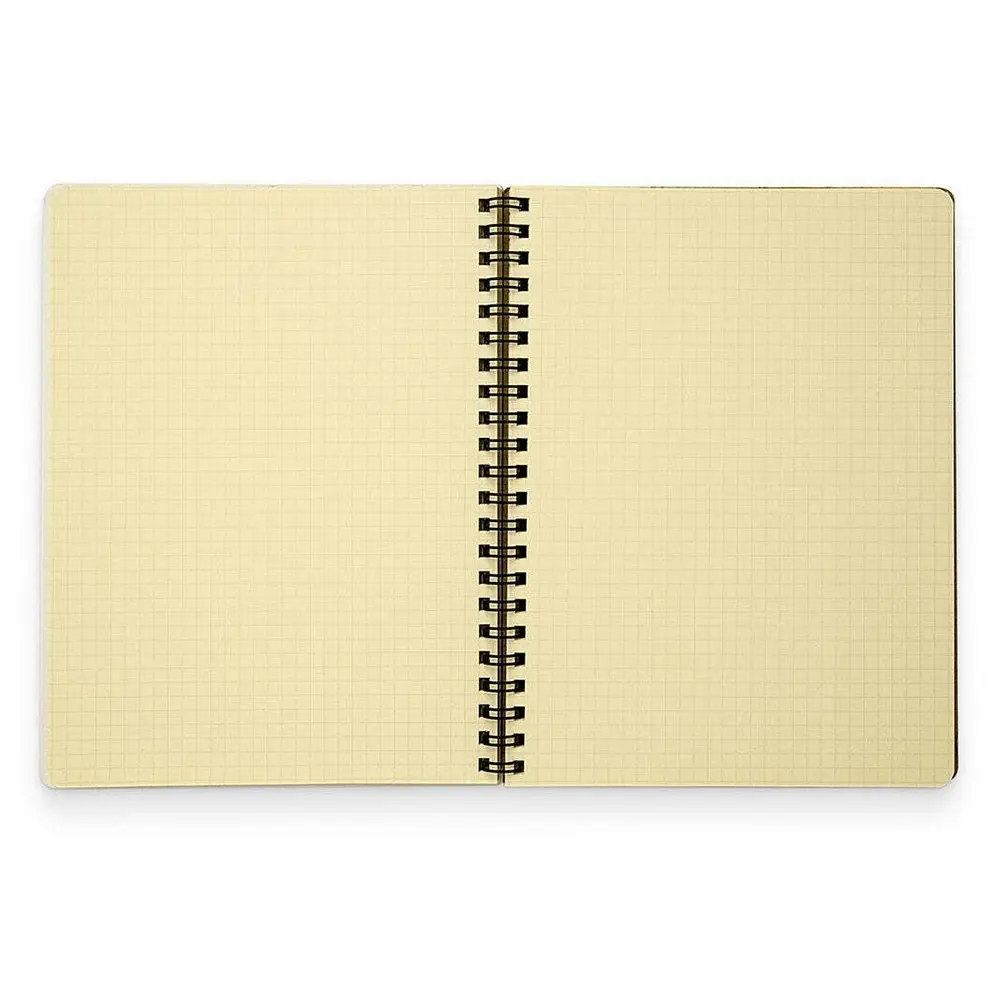 Delfonics Rollbahn Spiral Bound A5 Grid Notebook 160pg Journal Stationery Olive