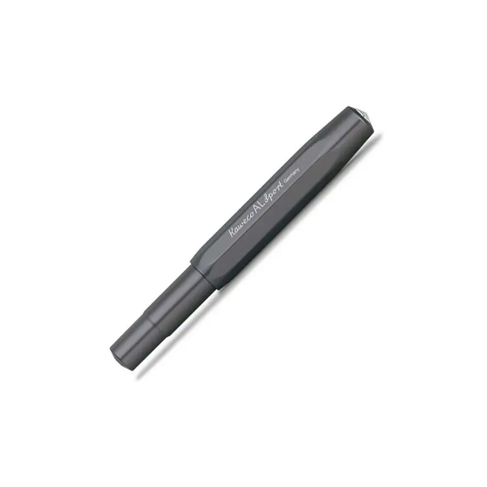 Kaweco AL Sport Aluminium Fountain Pen Writing Office Stationery Med Nib Grey