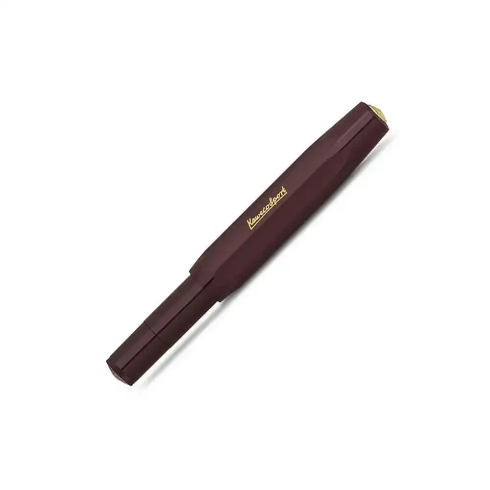 Kaweco Classic Sport Plastic Fountain Pen Writing Stationery Med Nib Bordeaux