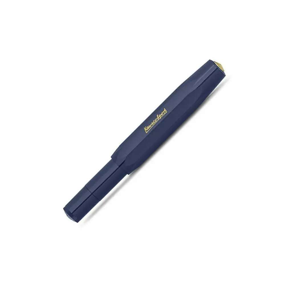 Kaweco Classic Sport Plastic Fountain Pen Writing Office Stationery Med Nib Navy