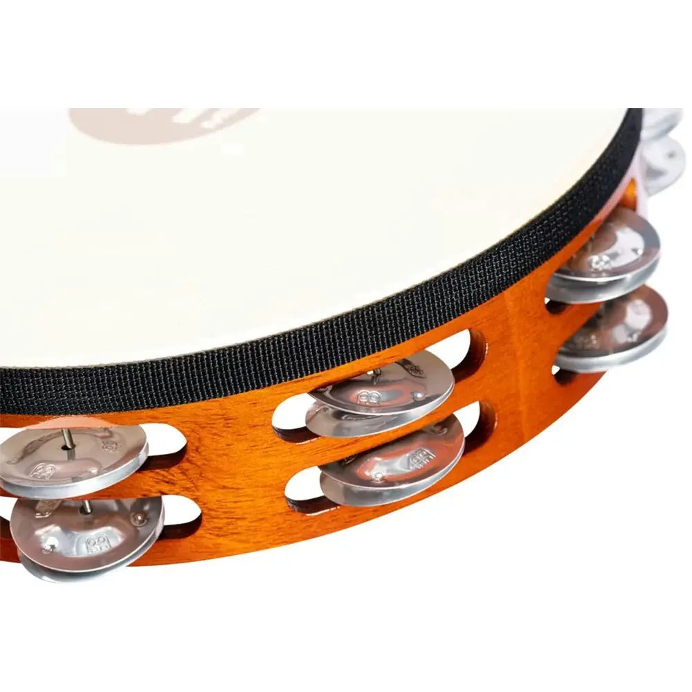 Meinl Percussion Aluminium Jingle African Brown Tambourine Musical Instrument