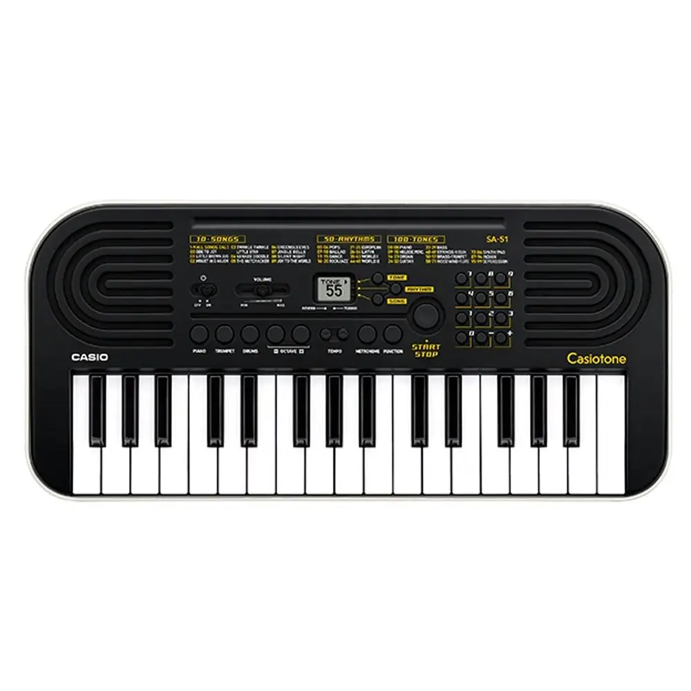 Casio SA-51 Casiotone Mini 32 Key Keyboard/Electric Piano w/Wall Adaptor Black