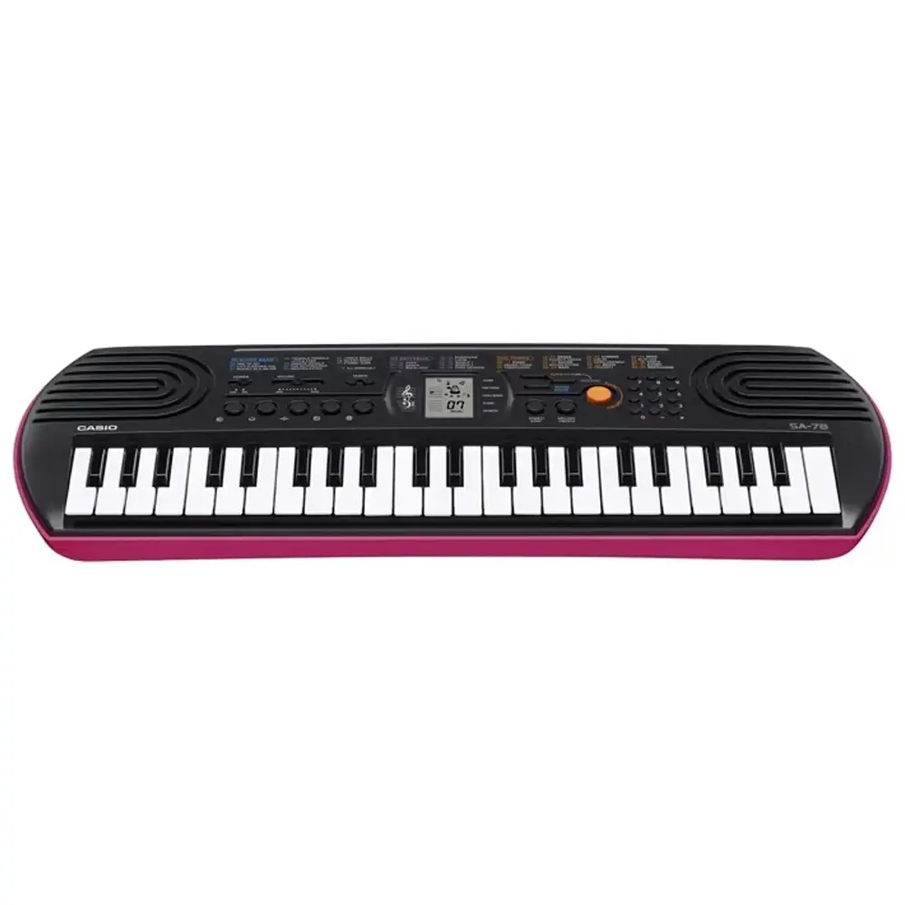 Casio SA-78 Casiotone Mini 44 Key Keyboard/Electric Piano w/Wall Adaptor Black