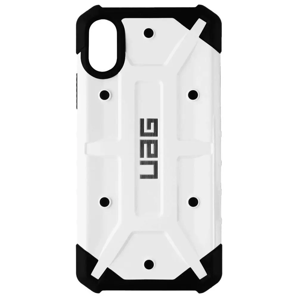 Urban Armour Gear Pathfinder Phone Case Cover For iPhone XS White/Silver Logo