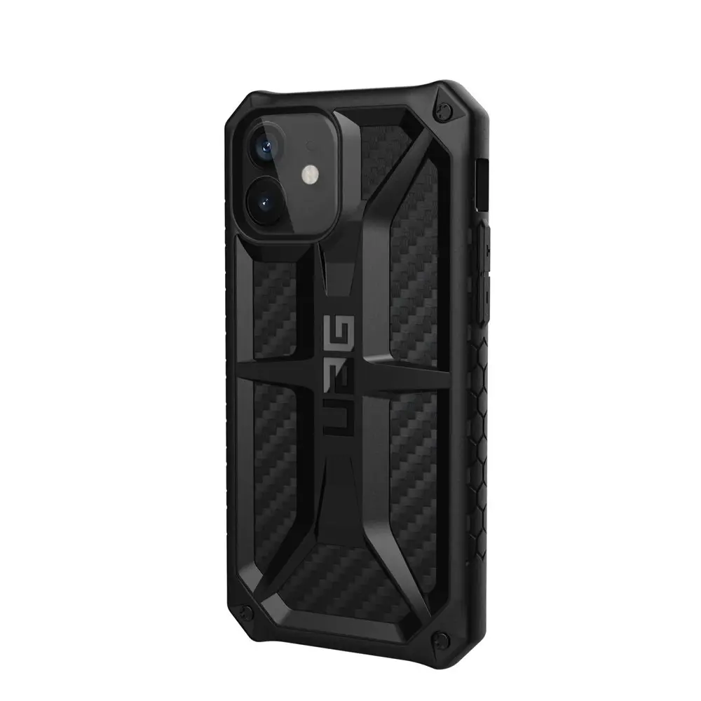 Urban Armour Gear Monarch Case Cover For Apple iPhone 12/12 Pro Carbon Fibre