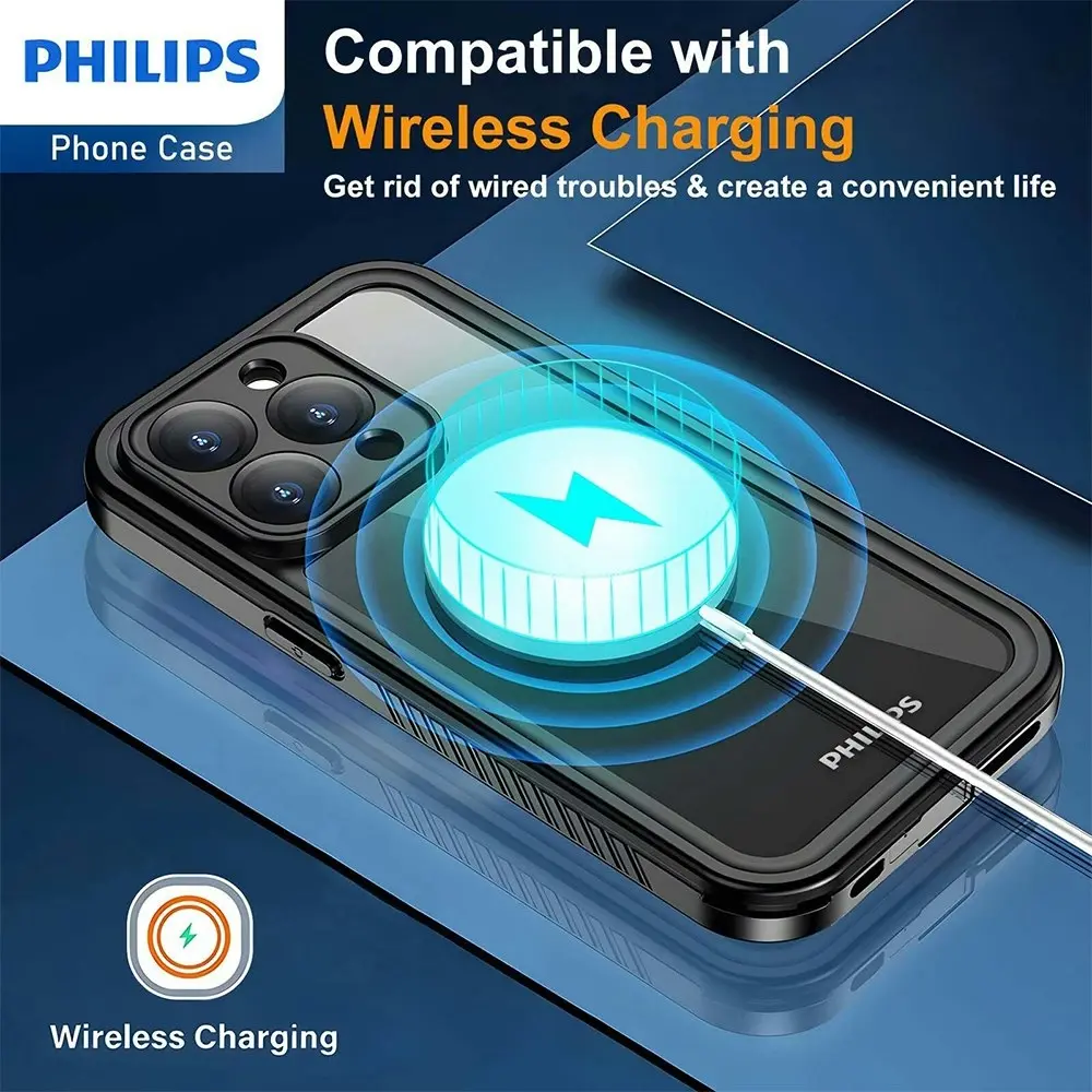 Philips Waterproof MagSafe Phone Case Drop Protection For iPhone 14 Pro Max BLK