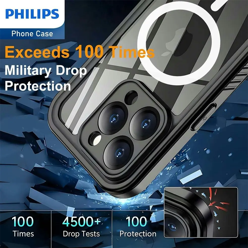 Philips Waterproof MagSafe Phone Case Drop Protection For iPhone 14 Pro Max BLK