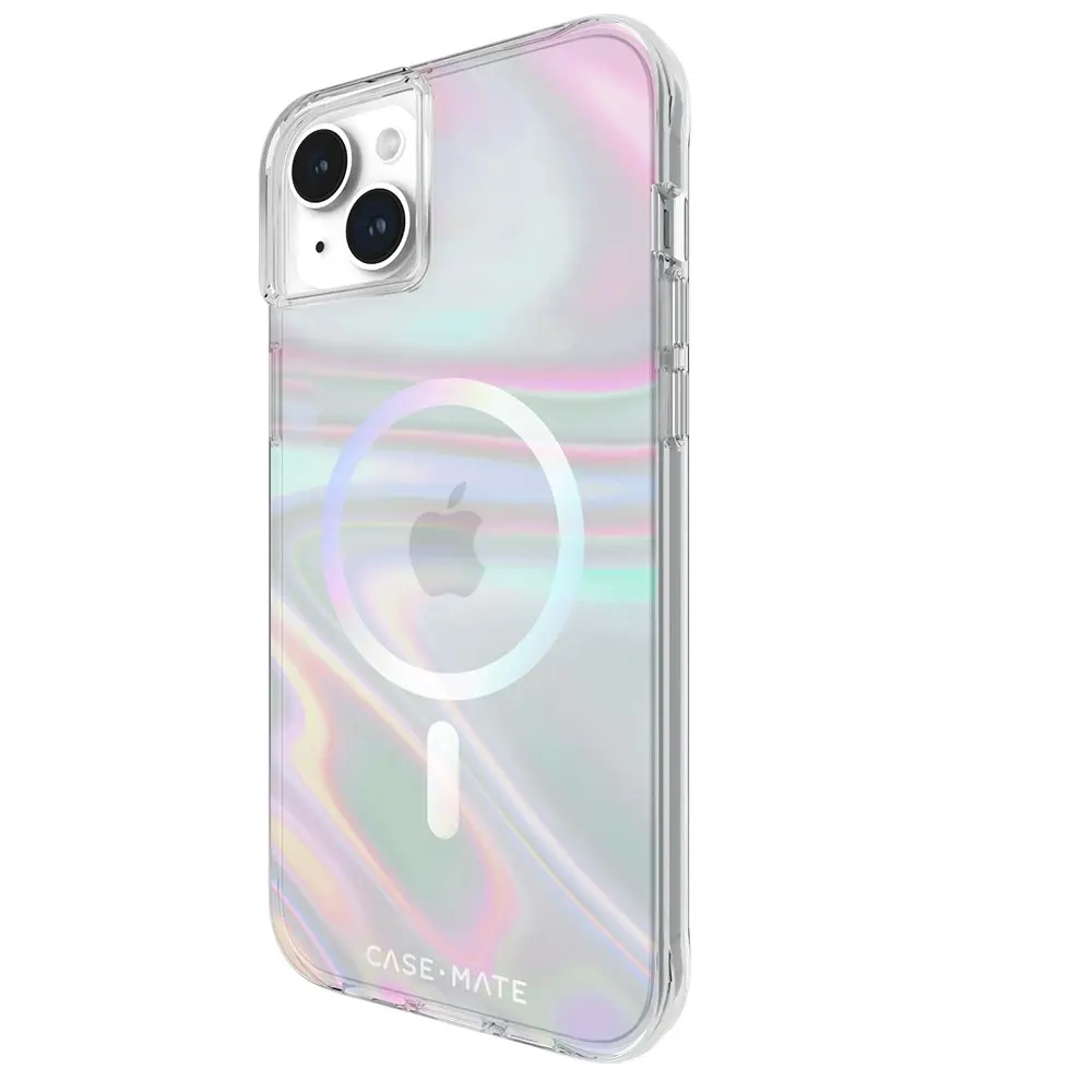 Case-Mate Soap Bubble MagSafe Phone Case For Apple iPhone 15 Plus Iridescent