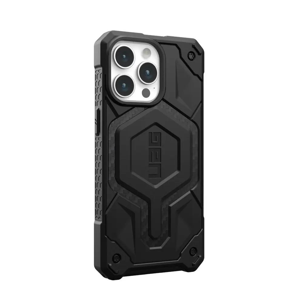 Urban Armour Gear Monarch Pro MagSafe Case For iPhone 15 Pro Max Carbon Fiber