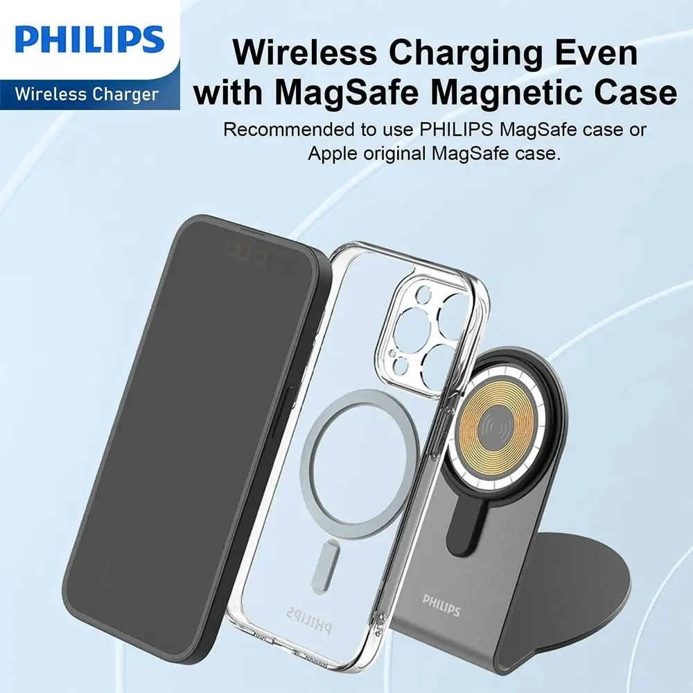 Philips Explorer's Edition 15W Magnetic Wireless Charger For iPhone/Samsung BLK