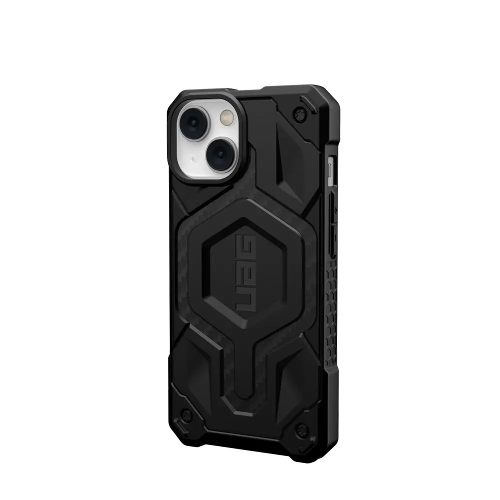 Urban Armour Gear Monarch MagSafe Case Cover For Apple iPhone 14 Carbon Fiber