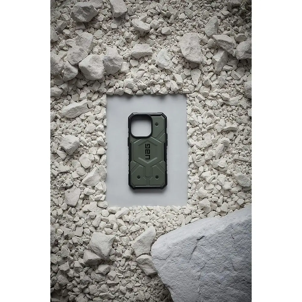 Urban Armour Gear Pathfinder MagSafe Phone Case Cover For iPhone 14 Pro Olive