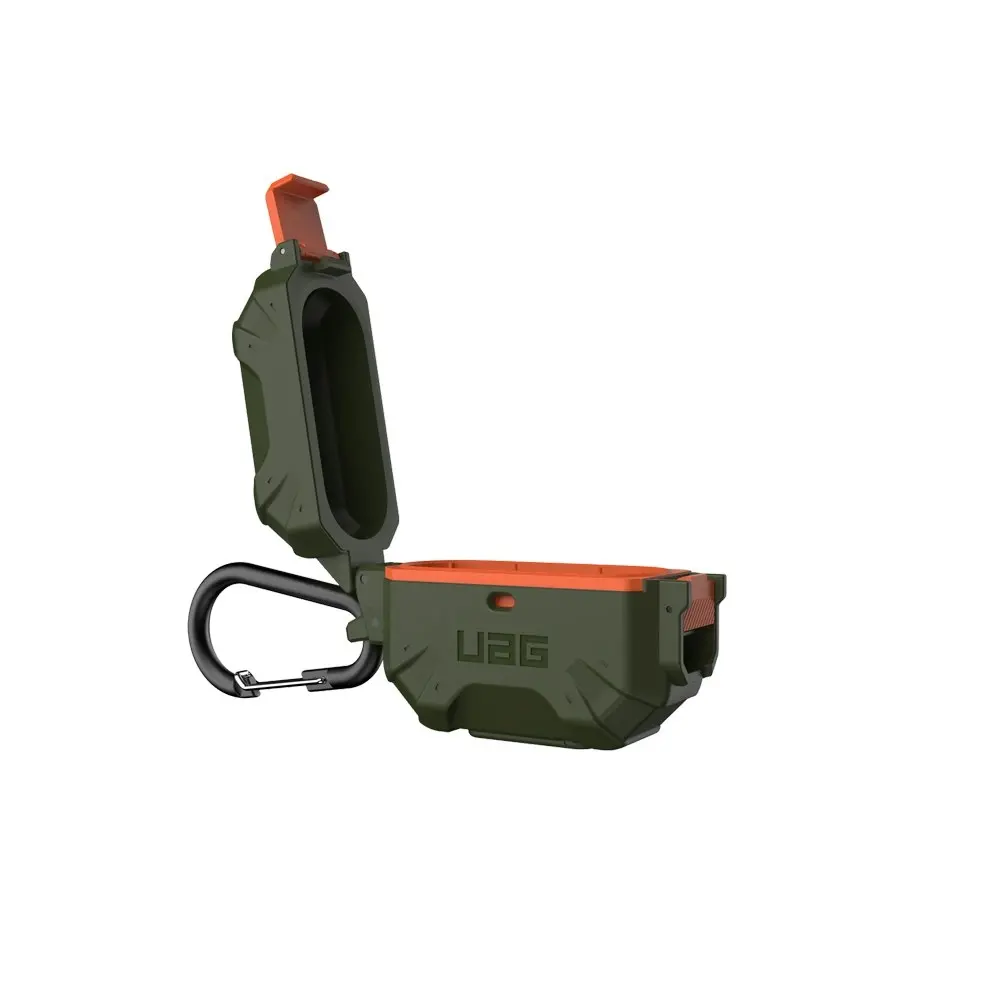 Urban Armour Gear Pathfinder Case Cover For Apple AirPods Gen 3 Olive/Orange