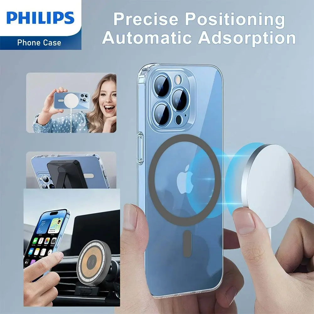 Philips Magnetic MagSafe Armor Case Protection For Apple iPhone 15 Pro Max Clear