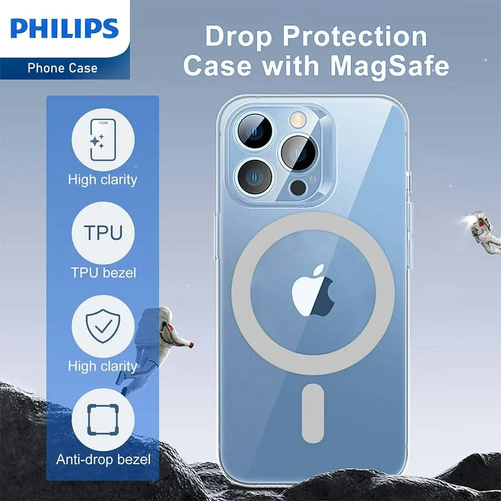 Philips MagSafe Ultra Crystal Case Protection For Apple iPhone 15 Pro Max Clear