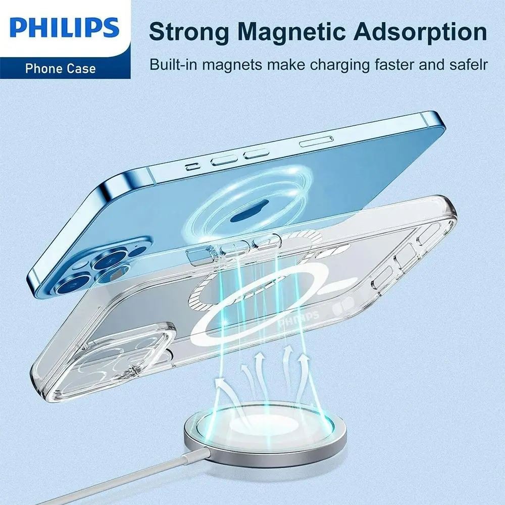 Philips MagSafe Case Drop Protection Bumper Cover For Apple iPhone 14 Clear