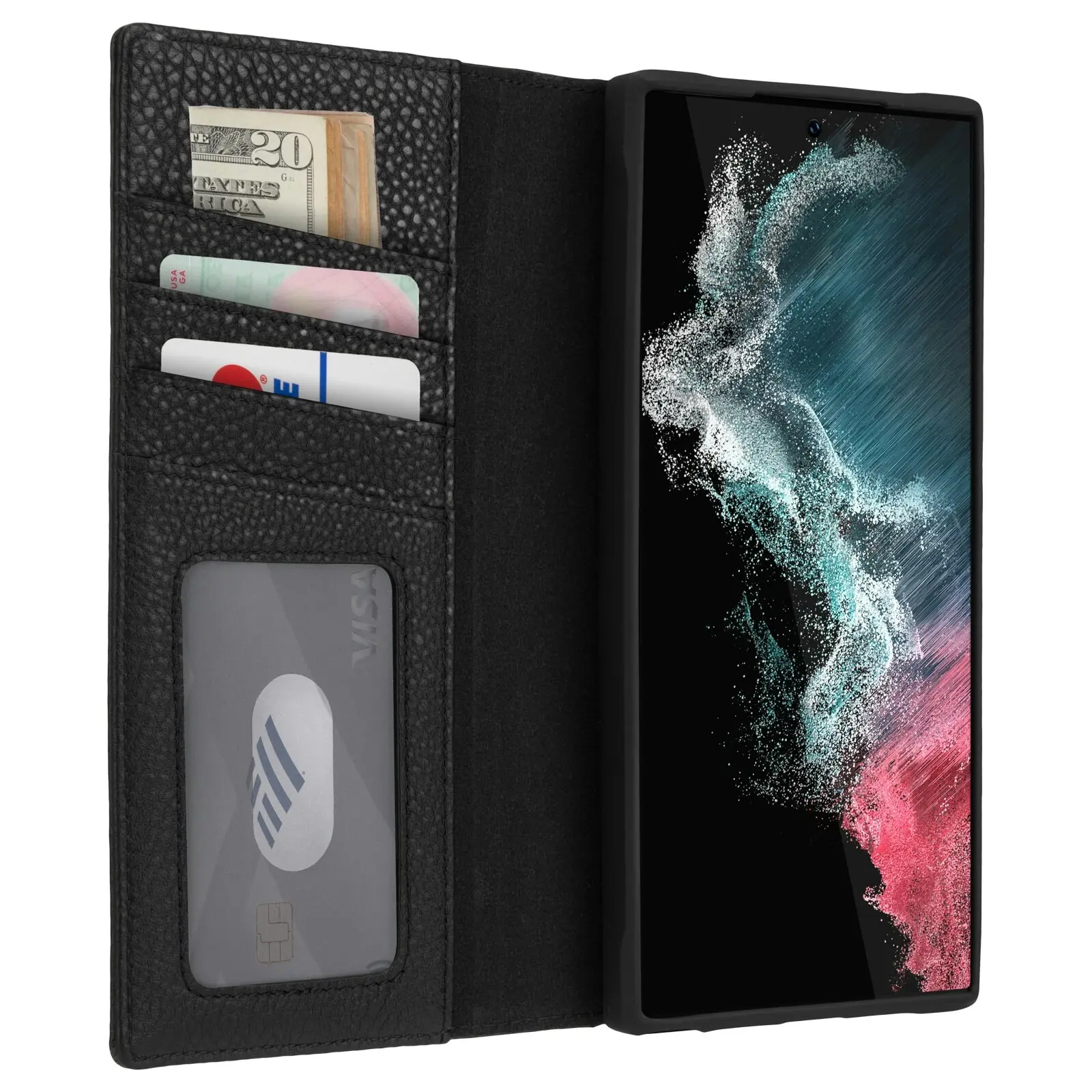 Case-Mate Wallet Folio Antimicrobial Phone Case For Samsung Galaxy S23 Ultra BLK