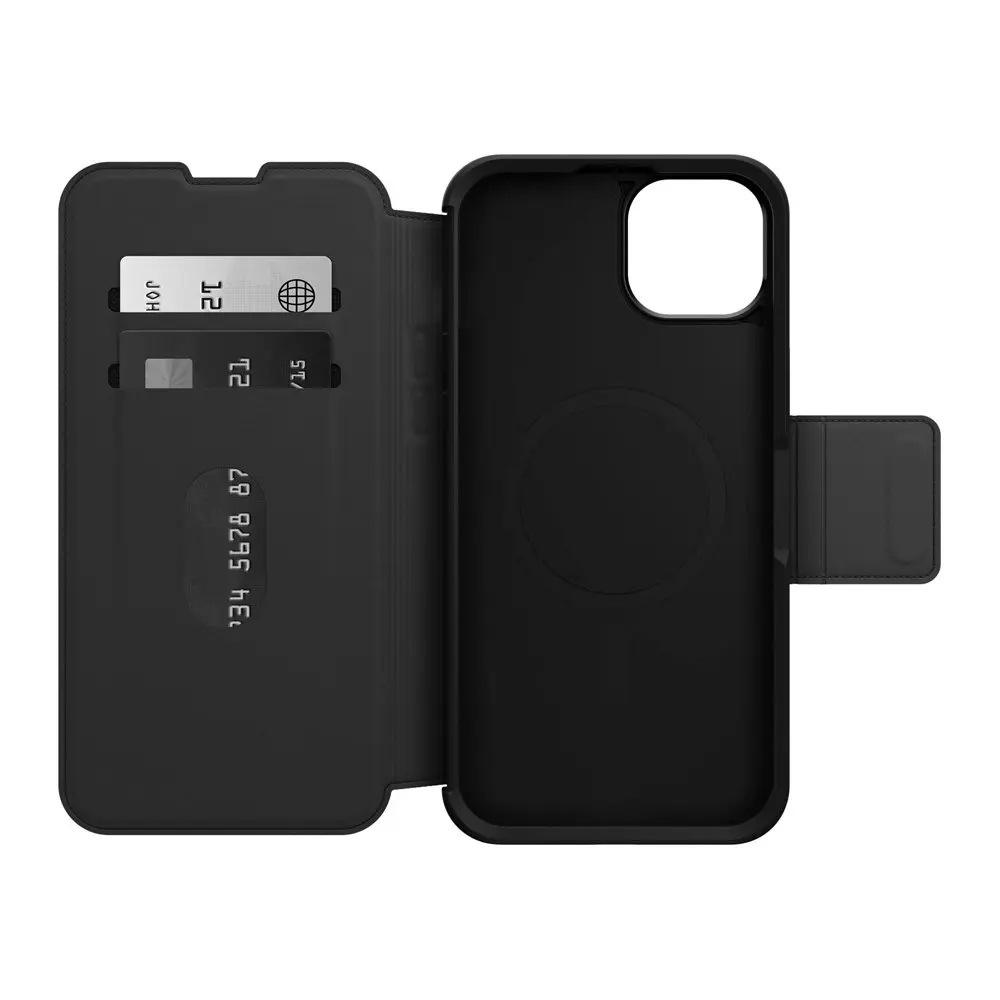 Otterbox Strada Folio MagSafe Phone Case Protection For iPhone 15 Plus Shadow