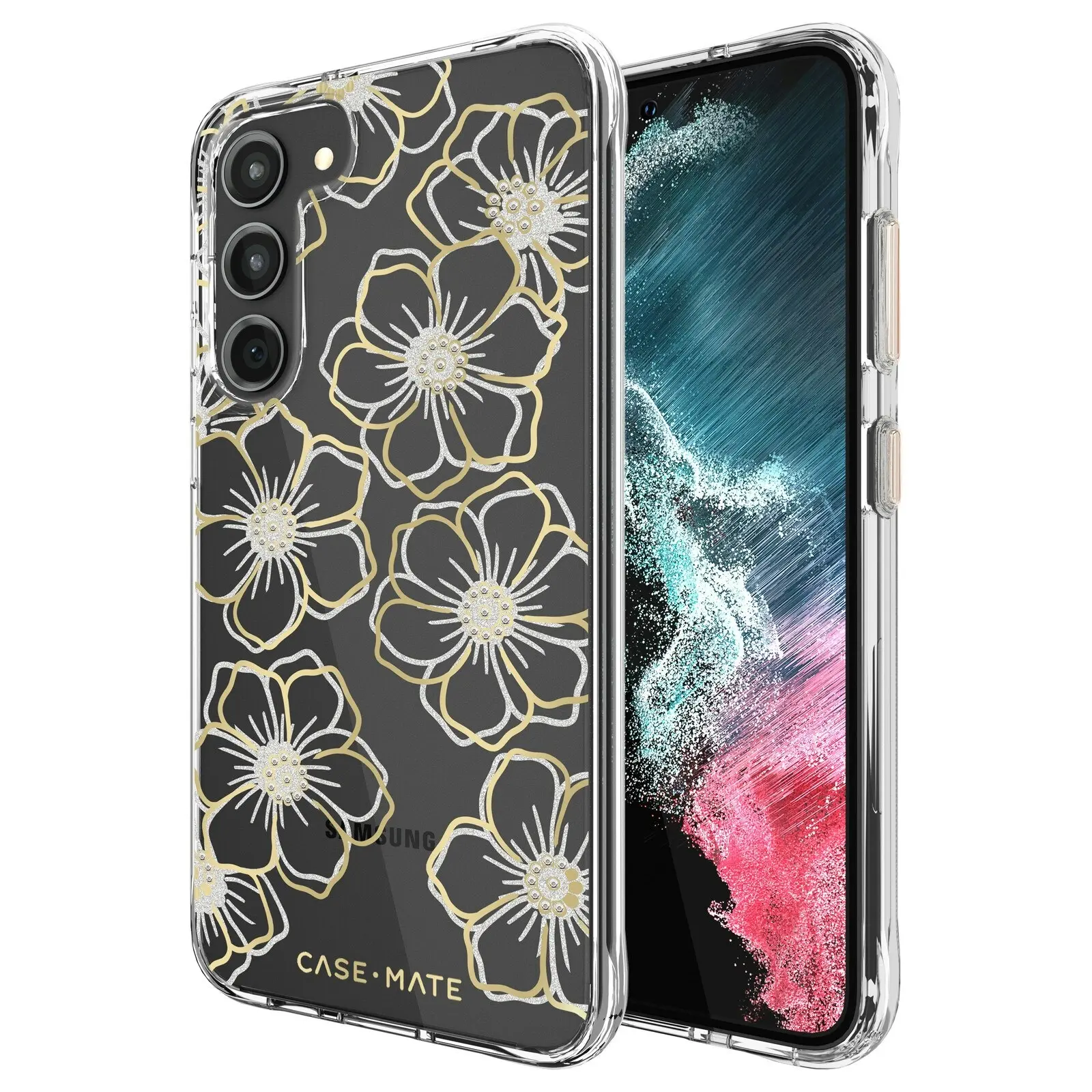 Case-Mate Floral Gems Antimicrobial Smartphone Case For Samsung Galaxy S23