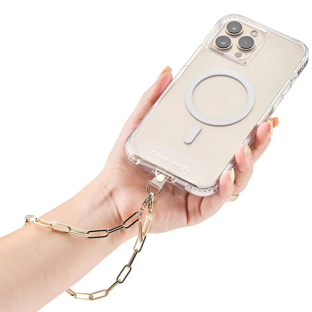 Case-Mate Universal Chunky Chain Wristlet Strap Holder For Mobile Phones Gold