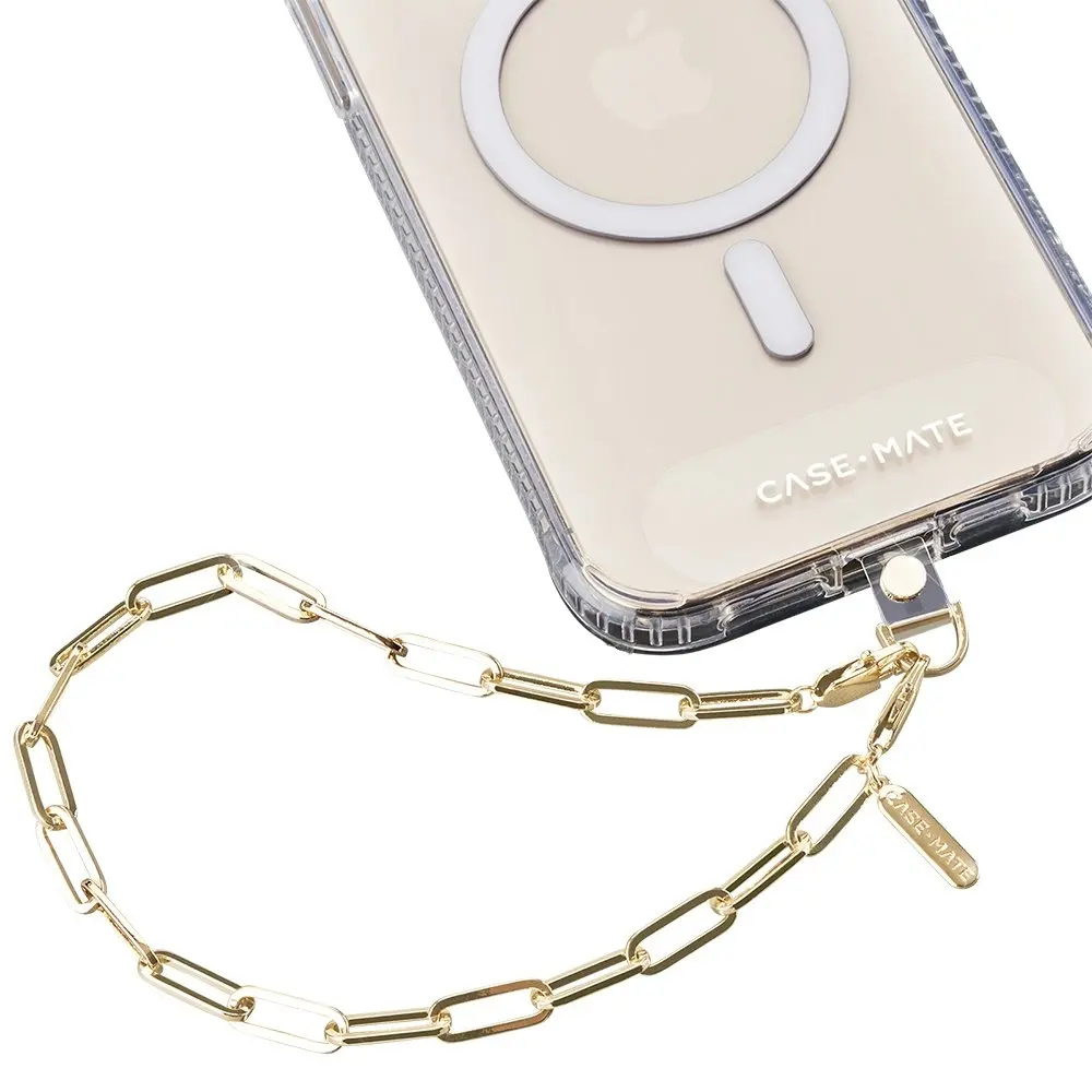 Case-Mate Universal Chunky Chain Wristlet Strap Holder For Mobile Phones Gold