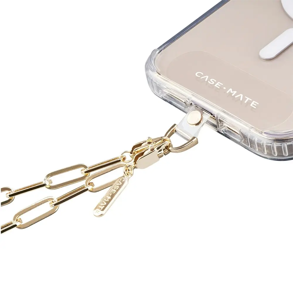 Case-Mate Universal Chunky Chain Wristlet Strap Holder For Mobile Phones Gold