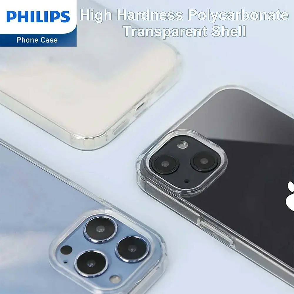 Philips Bumper Back Case Drop Protection Phone Cover For Apple iPhone 15 Clear