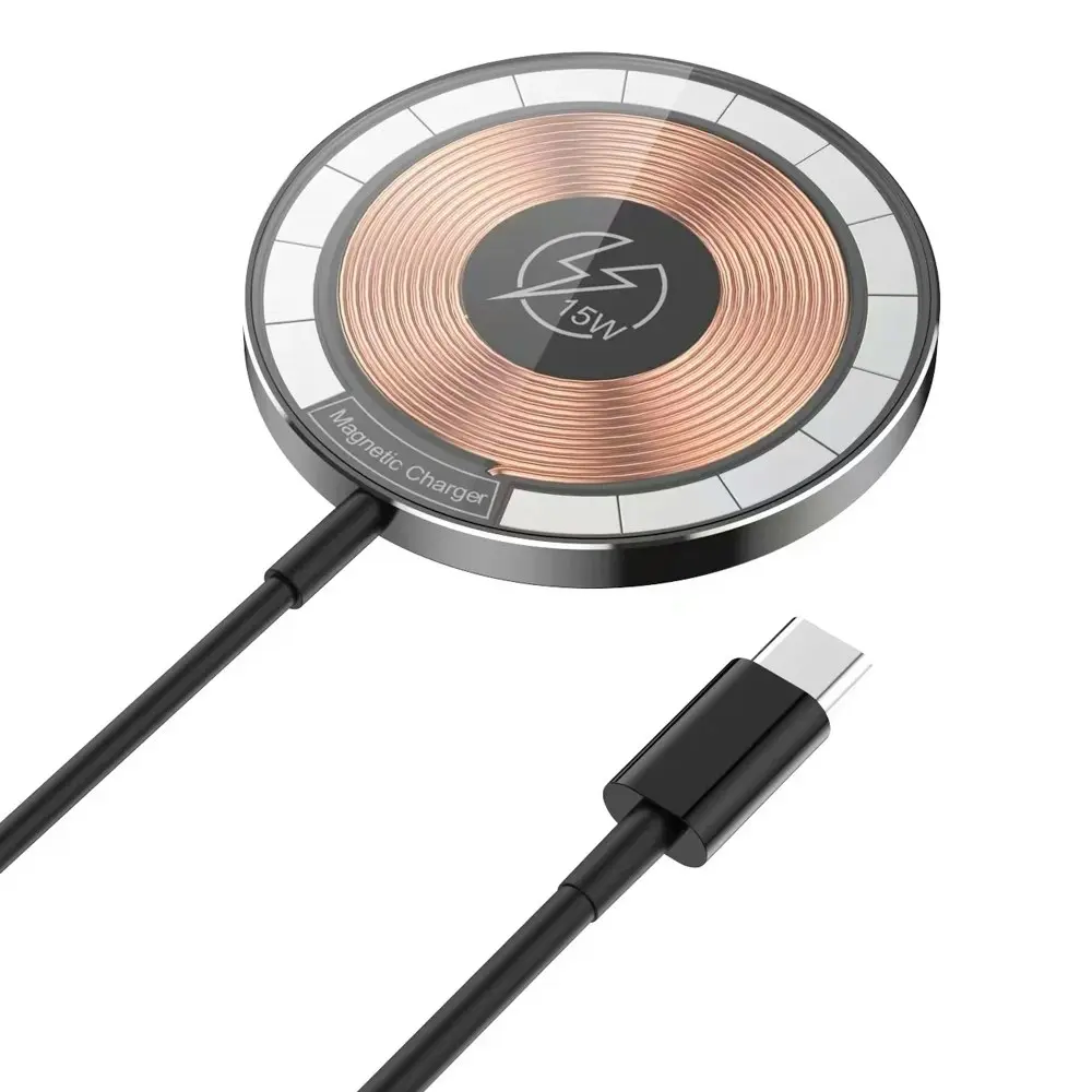 Rockrose 15W MagSafe Magnetic Wireless Charger Magpad Aqua For Smartphones BLK