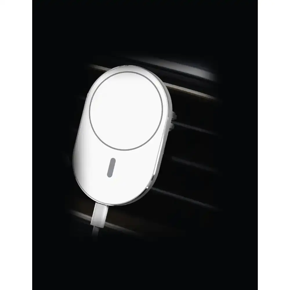 Chargecore Magnetic Wireless Car Vent Charger Mount For iPhone/Samsung White