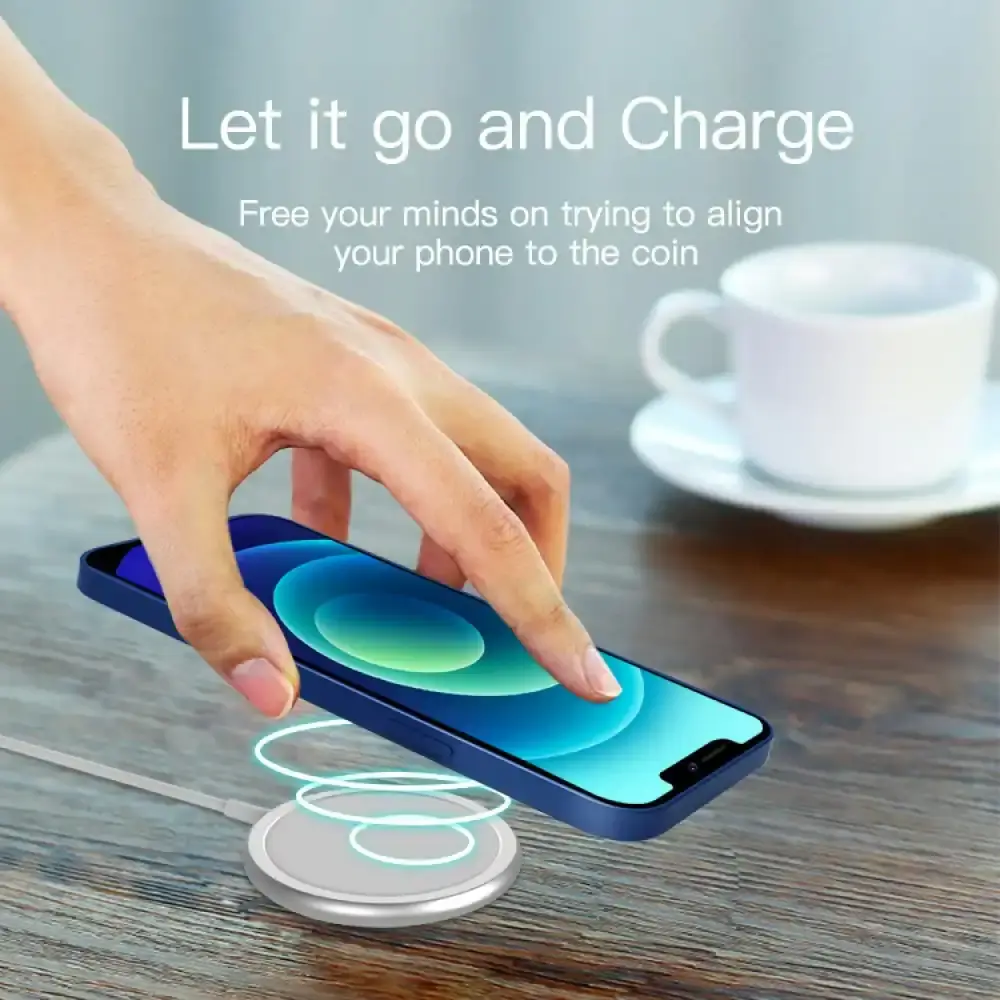 Chargecore Magnetic Wireless Mobile Phone Charging Pad For iPhone/Samsung White