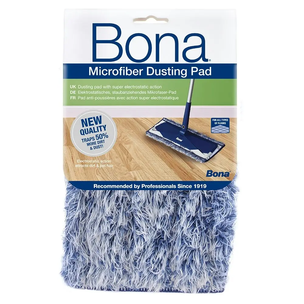 2PK Bona Microfibre Dusting Pad for Floor Mop Cleaning/Dust Washable/Reusable